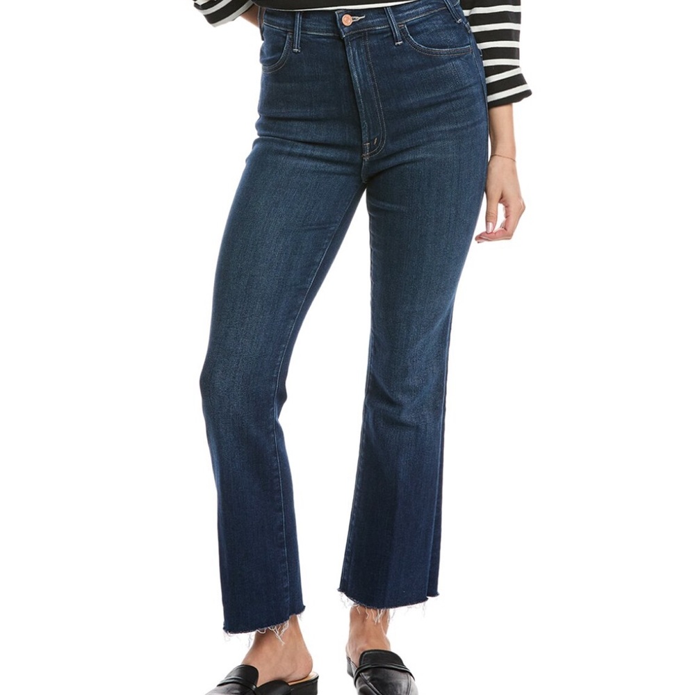 MOTHER Blue Flare Wide Leg Jeans